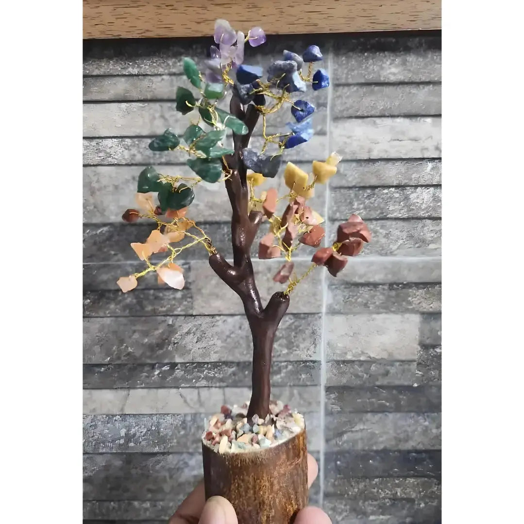 Crystal Tree - 7 Chakra Natural Gemstone Crystal Tree