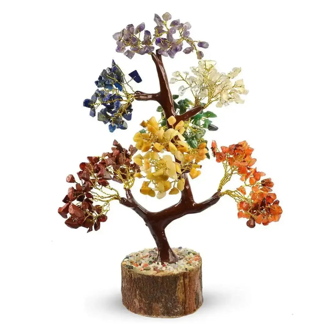 Crystal Tree - 7 Chakra Natural Gemstone Crystal Tree