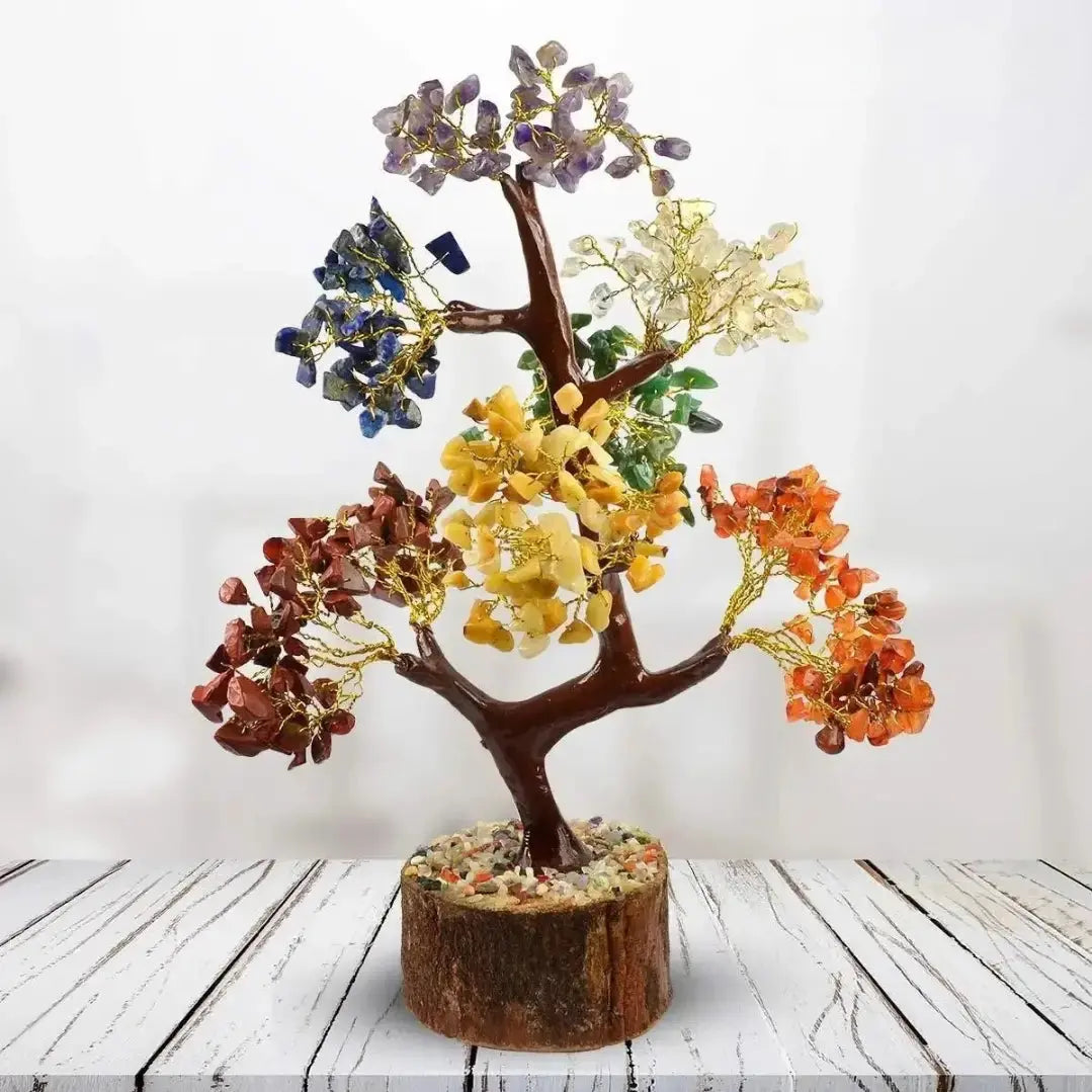 Crystal Tree - 7 Chakra Natural Gemstone Crystal Tree