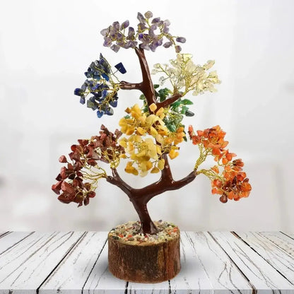 Crystal Tree - 7 Chakra Natural Gemstone Crystal Tree