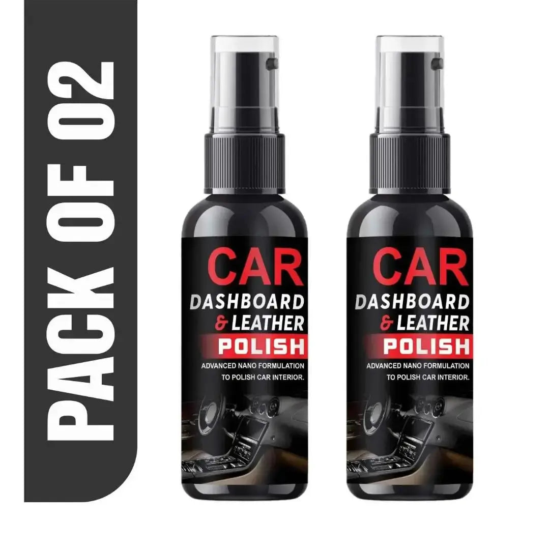 Car Dashboard Polish And Leather Conditioner (Pack of 2)