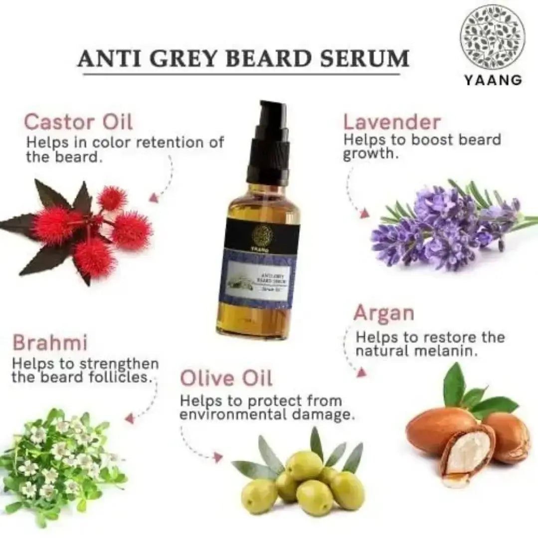 Beard Oil - Anti Grey Beard Serum Oil