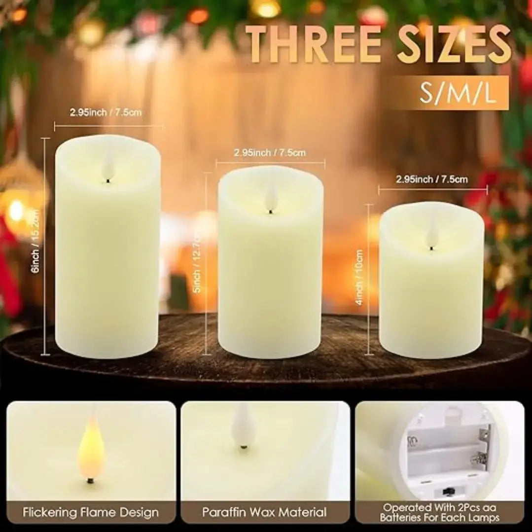 Candle Light - Decorative Flameless LED Pillar Luma Candle Lamp