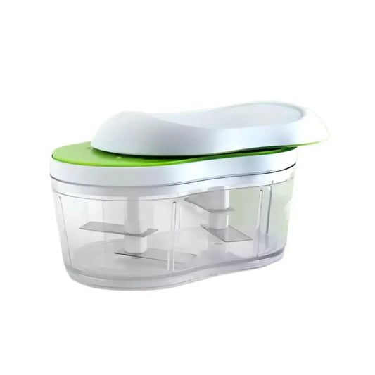 Vegetable Chopper - Manual Hand Push Chopper Slicer Container