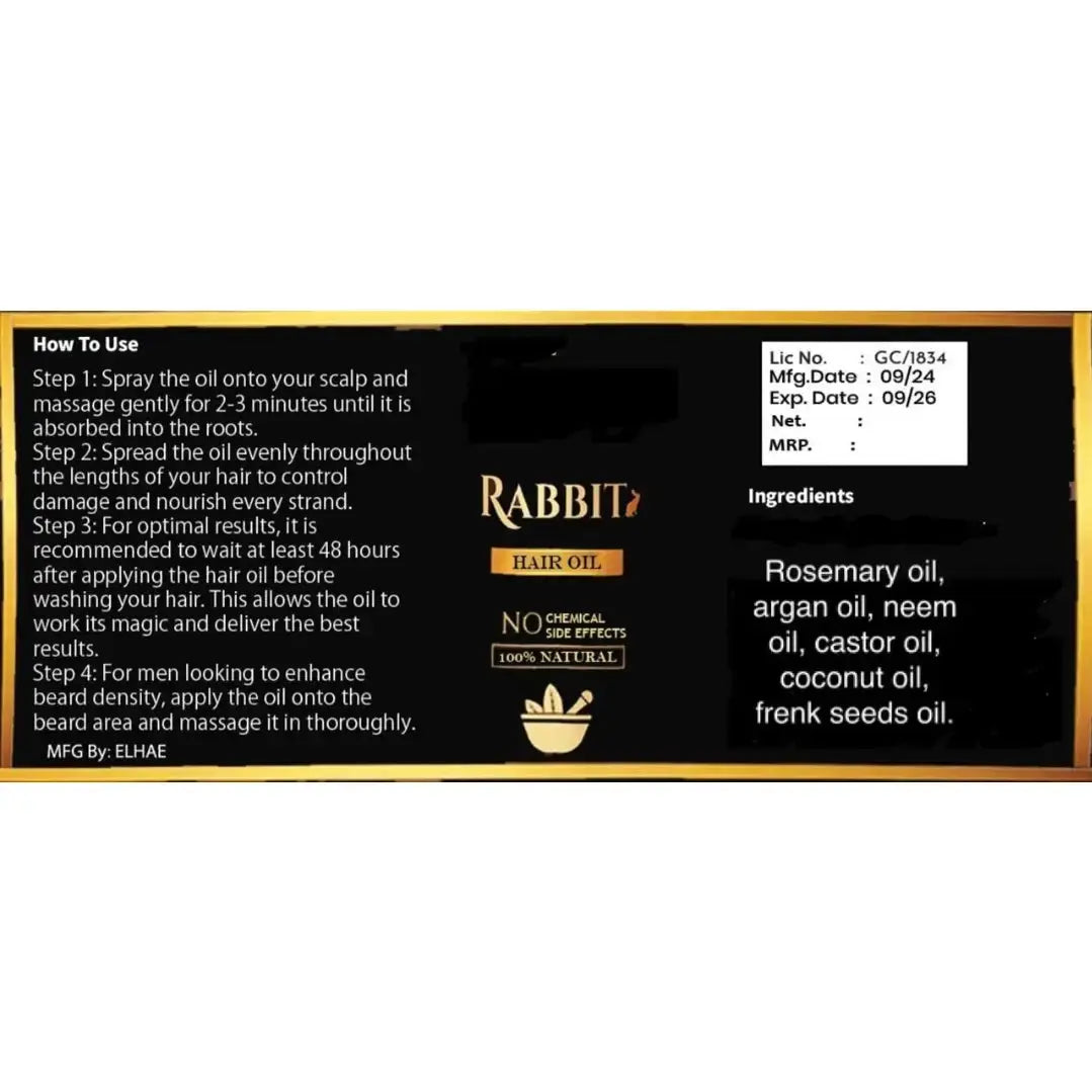 Rabbit Hair Oil 30ml (Pack of 2)