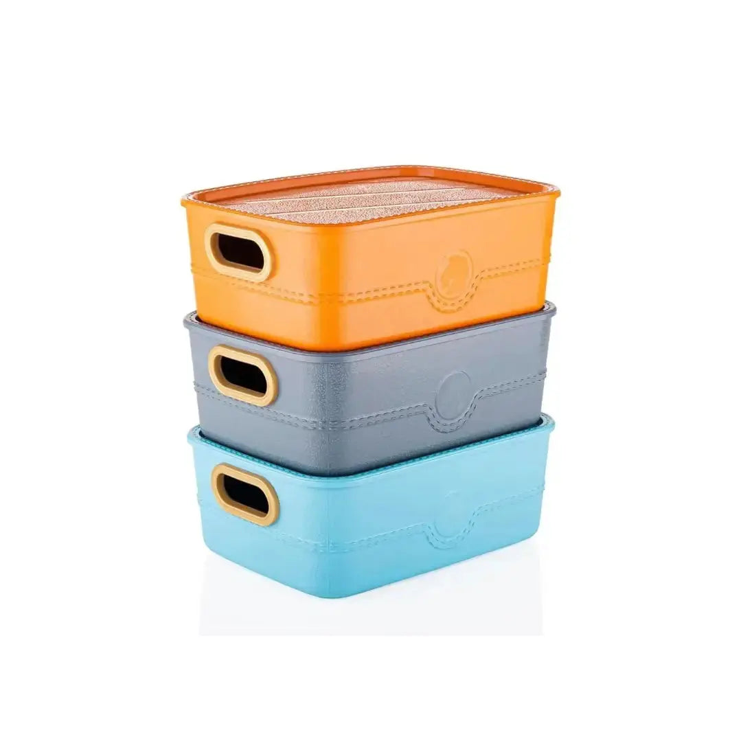 Storage Box Plastic Storage Basket (Pack of 3)